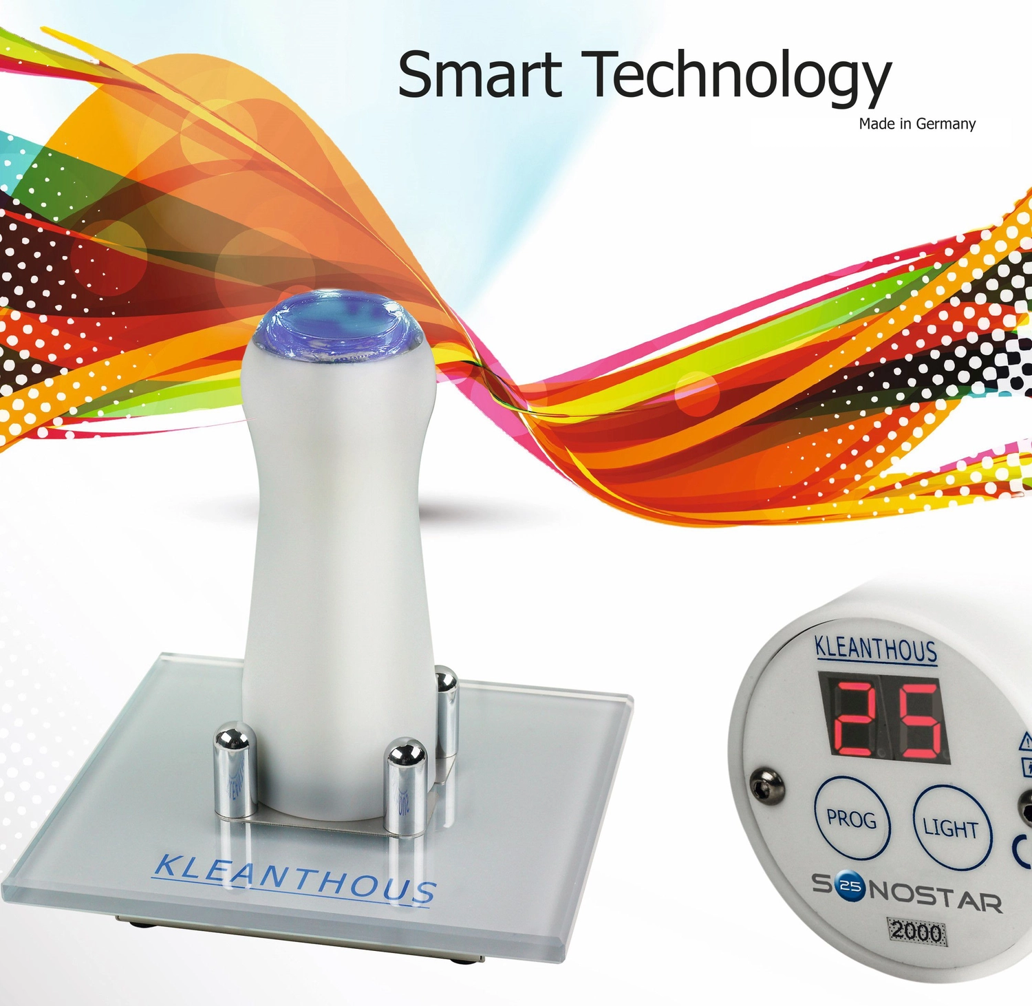 Dr. Kleanthous Kosmetik GmbH – Schönheit und Anti-Aging – Dies ist ein Kleanthous Sonostar 2000, ein professionelles Ultraschall-Schönheitsgerät aus deutscher Produktion.