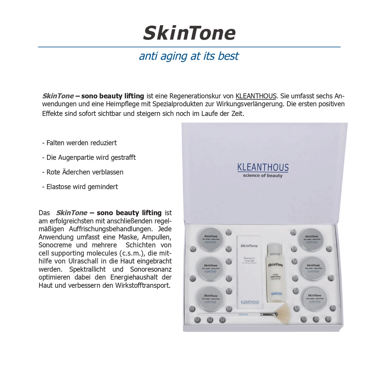 Dr. Kleanthous Kosmetik GmbH - Schönheit und Anti-Aging - Behandlungsdetails